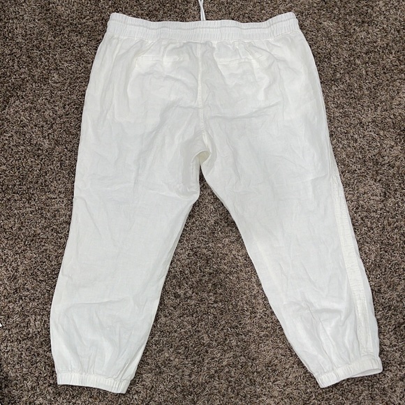 ATHLETA Cabo Linen Jogger in White Calla Lily size 22 with Zippered Pockets - Picture 6 of 16